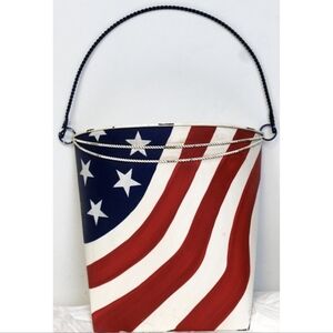 "Americana" - USA 250TH - Wall Metal Bucket - Vintage Southern Living@Home